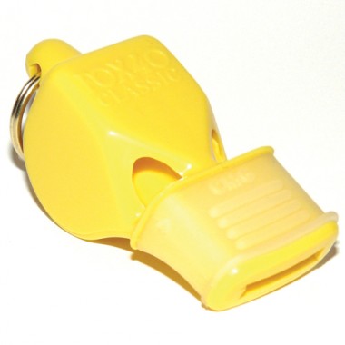 Picture of Olympia Sports WH074P Fox Classic CMG Officials Whistle &amp; Lanyard - Yellow