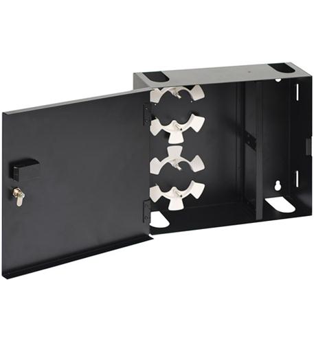 Wall Enclosure-fiber-4-panel-single Door - Black
