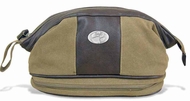 Picture of ZeppelinProducts CLE-BTX1-KHK Clemson Toiletry Bag Waxed Canvas- 12 x 7 x 7