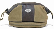 Picture of ZeppelinProducts MSSU-BTX1-KHK Mississippi State Toiletry Bag Waxed Canvas- 12 x 7 x 7