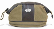 Picture of ZeppelinProducts UOK-BTX1-KHK Oklahoma Toiletry Bag Waxed Canvas- 12 x 7 x 7