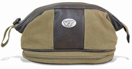 Picture of ZeppelinProducts VAT-BTX1-KHK Virginia Tech Toiletry Bag Waxed Canvas- 12 x 7 x 7