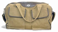 Picture of ZeppelinProducts LSU-BWX1-KHK LSU Duffel Bag Waxed Canvas- 21 x 15 x 12