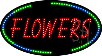 Everything Neon L100-8422 Flowers Animated LED Sign 15" Tall x 27" Wide x 1" Deep -  The Sign Store