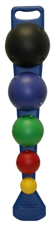 Cando Mvp Balance System - 5-Ball Set With Wall Rack