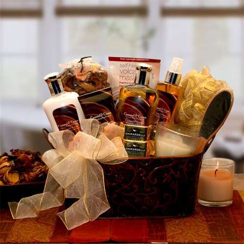 Picture of Gift Basket Drop Shipping 8413692 Caramel & Cream Bliss Spa Gift Basket