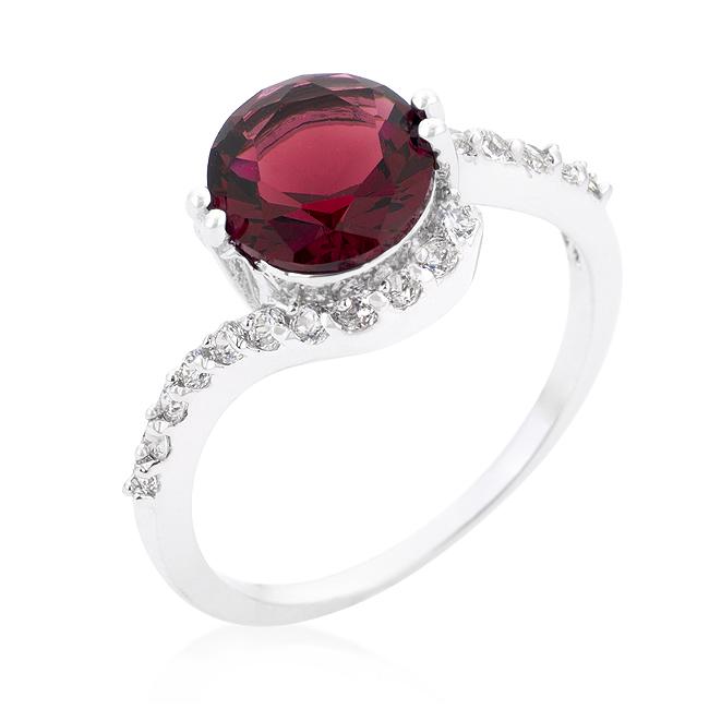 Red Swirling Engagement Ring, Size - 05