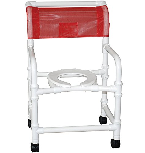 Picture of MJM International 122-3TW-KD-SSDE Knocked Down Wide shower chair 22 in.
