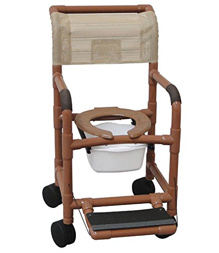 Picture of MJM International 122-5HD-SQ-PAIL-FF Wide Shower Chair 22 in.