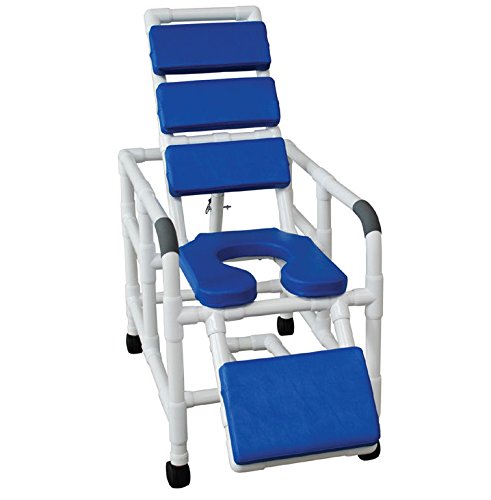 Picture of MJM International 193-SSDE-TP-BL Reclining Shower Chair