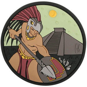 MXAZTCC Aztec Warrior Patch, Full Color, 3 x 3