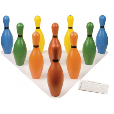Picture of Olympia Sports GA085P Economy Rainbow Bowling Pin Set