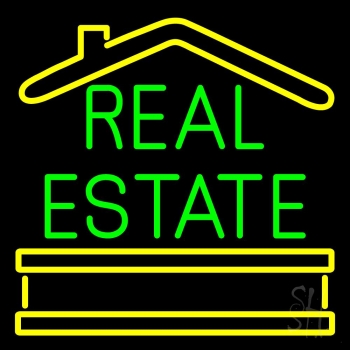 Picture of The Sign Store N105-2790- Clear Real Estate 1 Clear Backing Neon Sign 24 T x 24 W in.