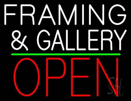 Picture of The Sign Store N105-7464- Clear White Framing And Gallery With Open 1 Clear Backing Neon Sign 24 T x 31 W in.