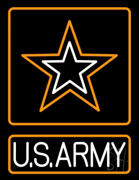 Picture of The Sign Store N105-9564- Clear Us Army Clear Backing Neon Sign 31 T x 24 W in.