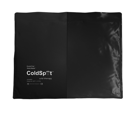 Relief Pak Heavy-Duty Black Urethane Reusable Cold Pack, Standard 11" x 14"