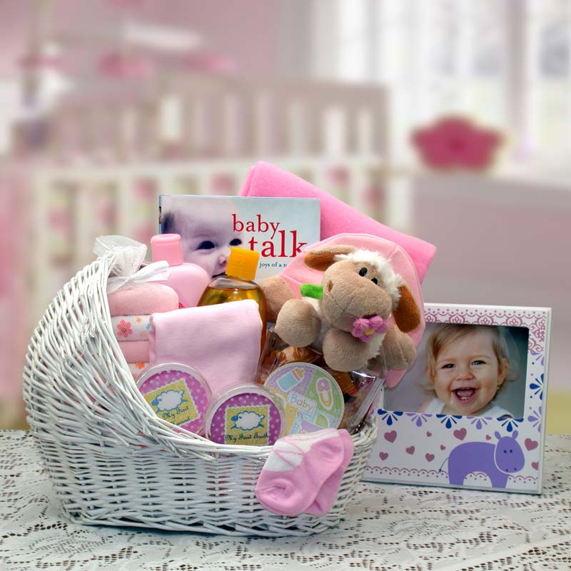Picture of Gift Basket Drop Shipping 89062-P Welcome Baby Baby Bassinet - Pink