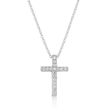 Cubic Zirconia Bling Cross Pendant