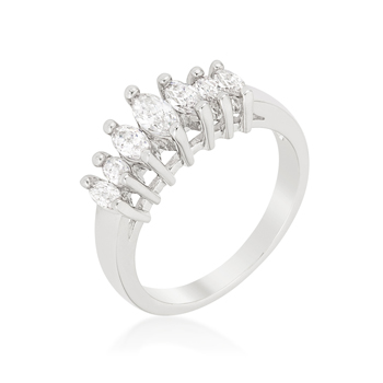 Graduated Marquise Anniversary Band Size - 08