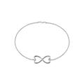 Fine Jewelry Vault UBBRH474W14 Infinity Bracelet in 14K White Gold Double Heart Design with 7 in. Cable Chain and Lobste Fine Jewelry Vault UBBRH474W14 Infinity Bracelet in 14K White Gold Double Heart Design with 7 in. Cable Chain and Lobste