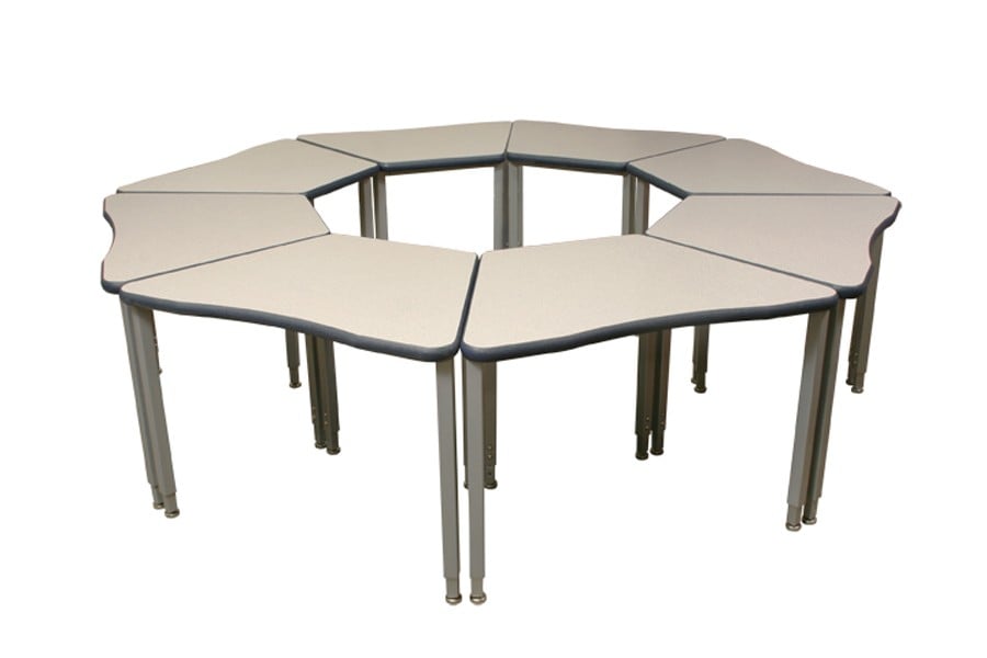 LOB7215-FX-AA Connect 8 desk, 4 Wild Cherry Laminate Top