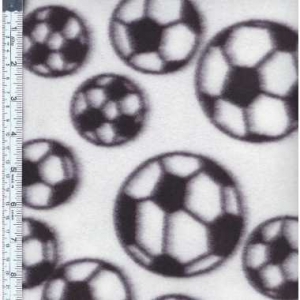 Picture of Textile Creations MFP-300-09 Sport Fleece&#44; Soccer Balls White