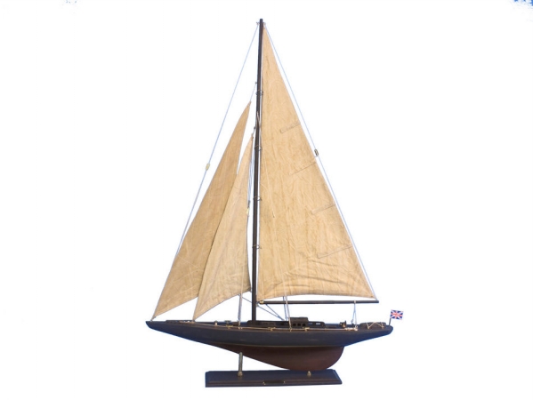 Picture of Handcrafted Model Ships END-R-35-RUSTIC Wooden Vintage Endeavour Limited Model Sailboat Decoration - 35 in.