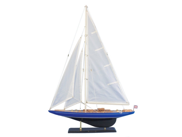 Wooden Velsheda Model Sailboat Decoration 35 in.