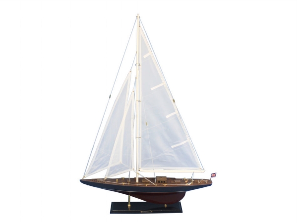 Wooden Endeavour Model Sailboat Decoration - 35 in.