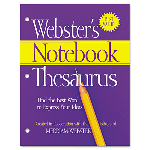 Picture of Merriam-Webster MERFSP0573 3-Hole Punch Paperback Thesaurus Dictionary Printed Book - English