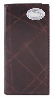 Picture of ZeppelinProducts PSU-IWT4-WRNK-BRW Penn State Secretary Wrinkle Leather Wallet