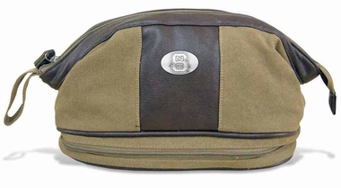Picture of ZeppelinProducts NCS-BTX1-KHK NC State Toiletry Bag Waxed Canvas- 12 x 7 x 7