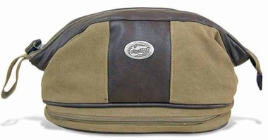 Picture of ZeppelinProducts UFL-BTX1-KHK Florida Toiletry Bag Waxed Canvas- 12 x 7 x 7