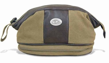 Picture of ZeppelinProducts UMS-BTX1-KHK OLE Miss Toiletry Bag Waxed Canvas- 12 x 7 x 7