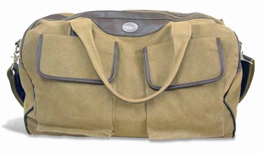 Picture of ZeppelinProducts PSU-BWX1-KHK Penn State Duffel Bag Waxed Canvas- 21 x 15 x 12