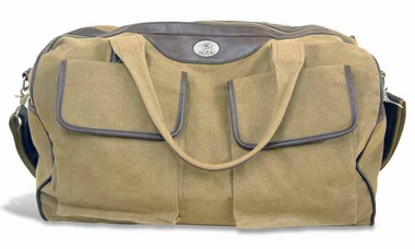 Picture of ZeppelinProducts UAL-BWX1-KHK Alabama Duffel Bag Waxed Canvas- 21 x 15 x 12