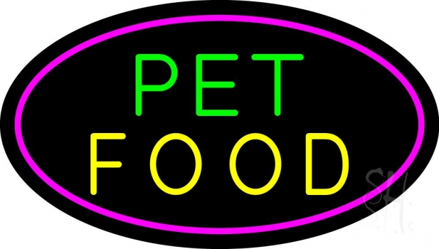 Picture of The Sign Store N105-5401- Clear Pet Food Clear Backing Neon Sign 17 T x 30 W in.