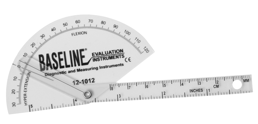 Picture of Fabrication Enterprises 12-1012 Baseline Plastic Goniometer - Finger - Flexion to Hyper-Extension