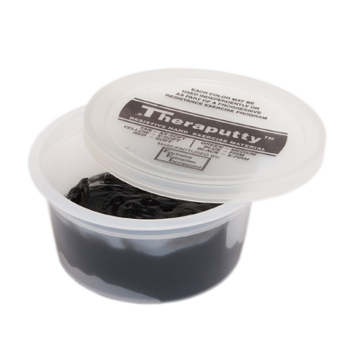 CanDo Theraputty Exercise Material, 3 Oz., Black - X-firm