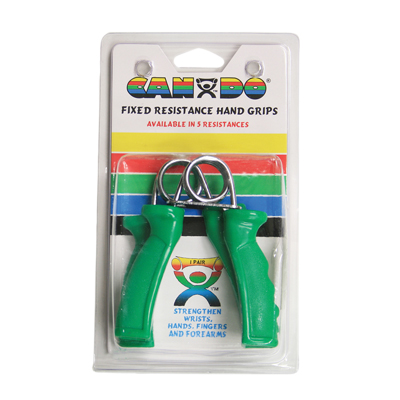CanDo Fixed ErgoGrip Hand Exerciser, Green, Medium, 12 lb. Resistance, 1 Pair