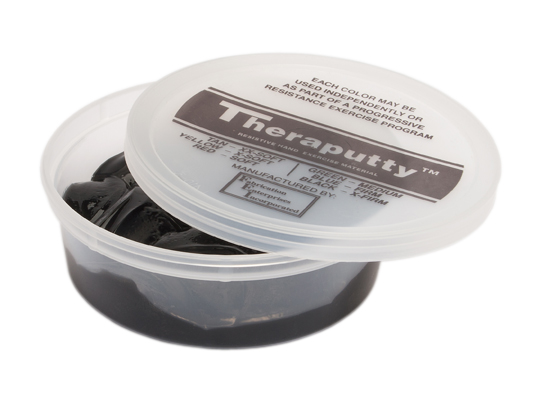 10-1469 Cando Theraputty Exercise Material - 6 Oz. - Black- X-Firm