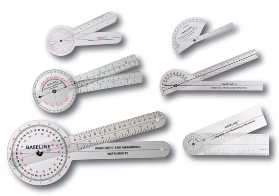 Baseline Plastic Goniometer - 6-Piece Set