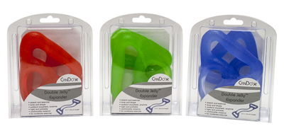 CanDo Double Jelly Expander, 3-Piece Set -Red, Green, Blue