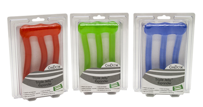 CanDo Triple Jelly Expander, 3-Piece Set -Red, Green, Blue