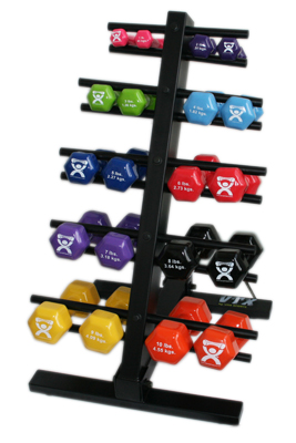 Cando Vinyl Coated Dumbbell Set - Multi-Color - 20 Pieces