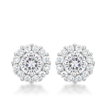 Bella Bridal Earrings In Clear