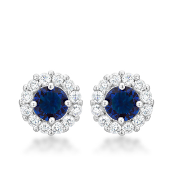 Bella Bridal Earrings In Blue