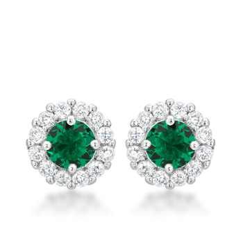 Picture of Kate Bissett E50163R-C40 Bella Bridal Earrings In Green