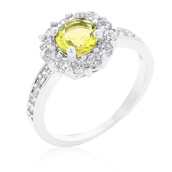 Picture of Kate Bissett R08347R-C61-05 Bella Birthstone Engagement Ring In Yellow- Size 05