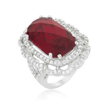 Red Cocktail CreSt Ring Size - 06